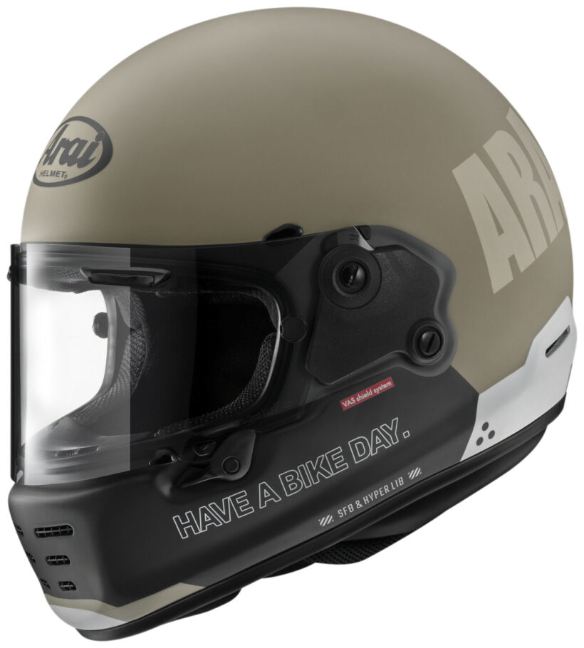 Sophisticated Military Outdoor Colors | Arai’s “RAPIDE-NEO” Adds New “HAVE A BIKE DAY” Graphic