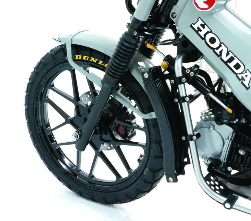 “Active” Honda CT125 Hunter Cub Modification. Large vertical oil cooler now on sale and available for pre-order!